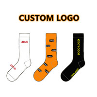 Usine de chaussettes personnalisées OEM ODM, faible MOQ, chaussettes de sport en nylon jacquard brodé pour la course, la gym, le cyclisme et les sports d'équipe