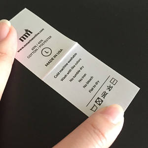 ملصقات عناية بالملابس مخصصة عالية الجودة ورخيصة جداً من الساتان مع شعار العلامة التجارية للغسيل والعناية - Product Image 6