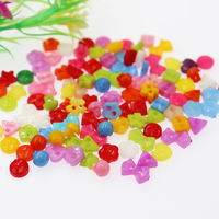 6mm campuran warna-warni bentuk campuran 6mm tombol plastik Mini untuk pakaian boneka kecil kerajinan jahit dekoratif tombol kecil grosir