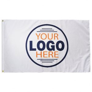 Factory Wholesale Premium Fabric Promotional White Logo Custom <b>Flags</b> Banners - Product Image 1