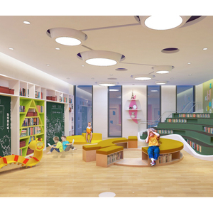 Kệ Thư Viện Phòng Đọc Sách Mầm Non Đồ Nội Thất Hiện Đại Thư Viện Gỗ - Product Image 2