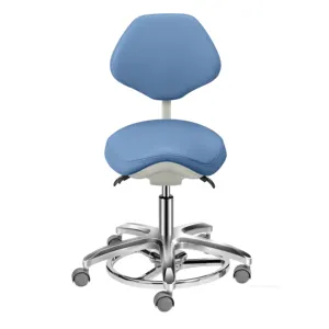 Hospital and Clinic Ergonomic Medical Doctors Rolling Dental Saddle Stool