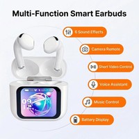 Estuche Inteligente TWS para Auriculares 5.3 con Pantalla Digital y Resistencia al Agua IPX5, Traductor IA en Tiempo Real para Viajes