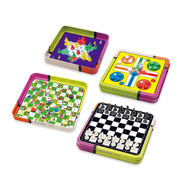 4 in 1 Educational Interactive Flight Chess Cheap Colourful Smart Chess Board Game