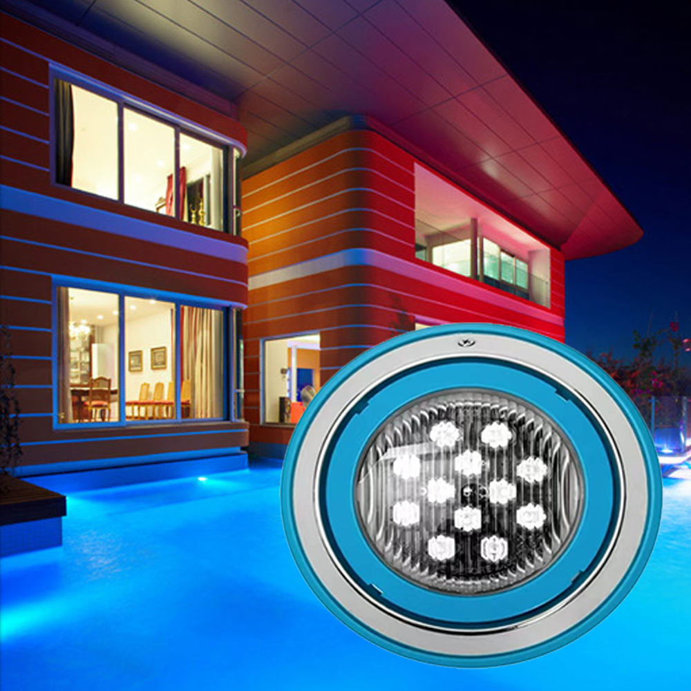 Swimming Pool Lighting Stainless Steel IP68 RGB LED Underwater Wall-Mounted Pool Light