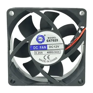 GX7025 DC 12VDC0.2 4000RPM 70x70x25mm Small Axial Flow Fan Big Air Flow And Lower Noise Cooling Fans