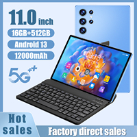 Tablet S23U Streamer de 11 Pulgadas, 16 GB, 1 TB, 108 MP, Redes Sociales, Batería de Larga Duración de 8000 mAh, Tablet de Dibujo 5G, Accesorios al por Mayor, OEM