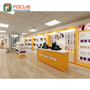 Premium Wig Display Cabinet Glass Door Multi Shelf Drawer Display Hair Extension Store Display Cabinet - Product Image 4