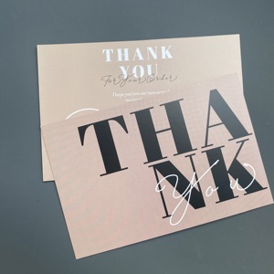 Tarjetas de Agradecimiento Rosadas Personalizadas al por Mayor con Logotipo para Ropa y Boutiques - Product Image 4
