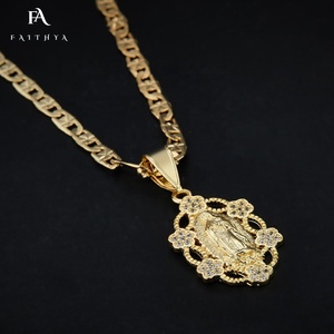 FP1050-Accesorios <span class=keywords><strong>De</strong></span> joyerí<span class=keywords><strong>a</strong></span> <span class=keywords><strong>De</strong></span> aleación <span class=keywords><strong>De</strong></span> cobre personalizados, moissanita rellena <span class=keywords><strong>De</strong></span> oro, Virgen <span class=keywords><strong>De</strong></span> Guadalupe, COLLAR COLGANTE - Product Image 4