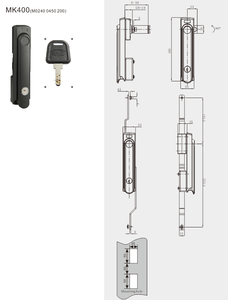 MK400 High Quality <strong>Electric</strong> <strong>Panel</strong> Board Lock Swing Handle Design Zinc Alloy <strong>Door</strong> Lock for Cabinet <strong>Door</strong> - Product Image 3