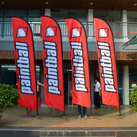Drapeau publicitaire personnalisé Yinbangke Bazaar pour entreprises, drapeau plume en forme de goutte d'eau, drapeau de plage volant, bannière en polyester
