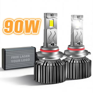 Nouvelle <span class=keywords><strong>ampoule</strong></span> de phare LED 12V 6500K blanc froid H4/<span class=keywords><strong>H7</strong></span>/H11/9005/9006 15 puces 80W, <span class=keywords><strong>feu</strong></span> antibrouillard étanche IP67 en aluminium aéronautique pour automobile - Product Image 1