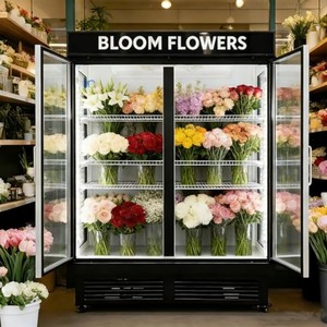 2 Door Vertical Floral Display Cabinet Fan Cooled Fresh Flower Display Refrigerator Cabinet - Product Image 3