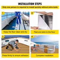 Revêtement de pont en mousse EVA de qualité marine moderne et durable - Antidérapant, auto-adhésif, pour usage extérieur, alternative au revêtement de pont marin pour kayak et jet ski