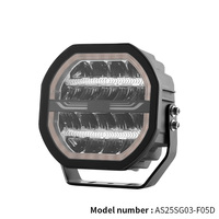 Barre lumineuse LED ronde octogonale de 6, 8 et 10 pouces, 65W, 110W, 150W, feux de conduite tout-terrain avec halo DRL ambre pour camion, SUV, 4x4, VTT