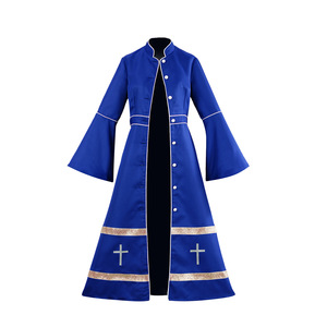 Robe <span class=keywords><strong>de</strong></span> <span class=keywords><strong>Prêtre</strong></span> Unisexe OEM pour Église, <span class=keywords><strong>Soutane</strong></span> Liturgique <span class=keywords><strong>de</strong></span> Chorale, Vêtement Liturgique <span class=keywords><strong>à</strong></span> <span class=keywords><strong>Vendre</strong></span>, avec Boutons et Manches Longues, Costume <span class=keywords><strong>de</strong></span> Pasteur - Product Image 3