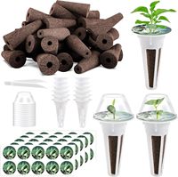 67 pièces Kit de système de culture de gousses de graines d'intérieur hydroponiques pour Aerogarden et autres marques Kit de démarrage de graines pour la culture de gousses d'herbes