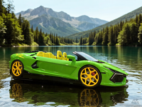 Jet ski flottant en fibre de verre haute vitesse, couleur personnalisable, type Lamborghini, pour sports nautiques, à vendre