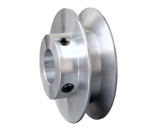 Een Type Aandrijfpoelie Met Enkele Sleuf Gemaakt Van Staal En Aluminiumlegering, Met Een Platte Vorm. Geschikt Voor Gebruik In Mechanische Transmissie - Product Image 1