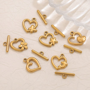 Dolphin <b>Toggle</b> Clasp | 18K PVD Stainless Steel OT Jewelry Buckle Connector for DIY <b>Necklace</b> Bracelet Accessories - Product Image 1