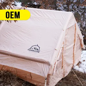Pabrik BSCI OEM Grosir Kustom CE Tenda Tiup untuk Berkemah Funcater 5 6 7 8 9 Orang Tiup Rumah Tenda Inflat