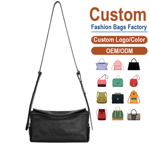 Bolsos de Mano Personalizados al por Mayor para Mujer, de Cuero Genuino Esmerilado, Mini Bolsos Cruzados para Teléfono, Estilo Vintage, Curtido Vegetal, para Invierno y Otoño - Product Image 1