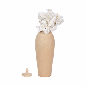 Vaso decorativo in ceramica con coperchio per soggiorno, sala da pranzo, camera da letto, ufficio - Product Image 2