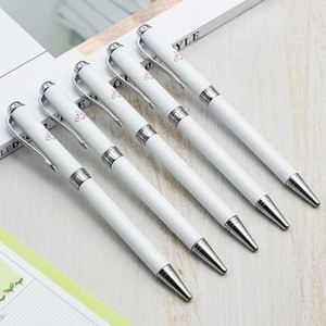 Bolígrafo Metálico de Oficina con Logotipo Personalizado, Acabado Blanco, Giratorio, Venta al Por Mayor - Product Image 2