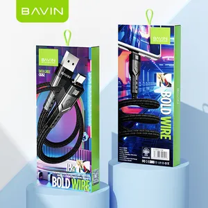 Bavin CB262 18w nilon kepang ponsel aksesoris pengisian cepat mikro Tipe c android kabel data usb