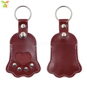 Porte-clés portable en cuir PU gaufré pour poils d'animaux, durable, mignon, de forme rectangulaire, organisateur de poils doux de haute qualité - Product Image 3