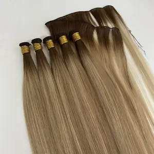 High Quality IBE weft Hair Extensions New certified Can Be Cut Super Invisible Cuticle Intact Virgin Human Hair Hand Tied Weft