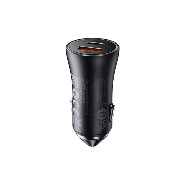 For Baseus Golden Contactor Max Dual Fast Charger Car Charger 60W Fast Charging Adapter