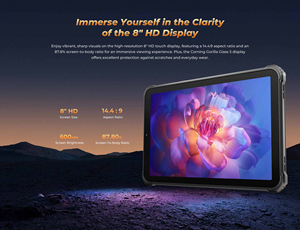 MINI Tablet Pad 8 pollici HD <span class=keywords><strong>Display</strong></span> 5150 mAh 4 + 128 G81 <span class=keywords><strong>CPU</strong></span> GPS Android 14 piccolo Tablet pz 8MP + 16MP Pad fotocamera Oukitel RT3 PRO - Product Image 5