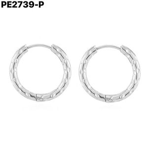 Pendientes de aro Amy Amy Fashion de aleación chapada en plata estilo clásico para mujer PE2739 - Product Image 1
