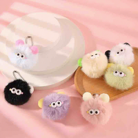Porte-clés créatures ludiques, doux, moelleux et écologiques, pendentifs de sac en peluche vibrants pour cadeaux de filles et faveurs de fête