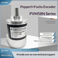 Capteur de position industriel à encodeur absolu multitours de type PVM58N-011/032AGR0BN-1213, PROFIBUS, 58 mm, 25 bits, arbre plein, 10-30 VDC