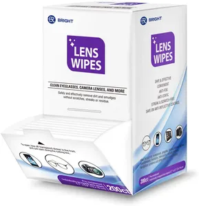 100pcs/Box Eyeglass Cleaner Lens Wipes, Eye Glasses Cleaner Wipes,  Pre-Moistened Individually Wrapped Wipes, Non-Scratching,  Non-Streaking,Anti-Fog, Safe For Eyeglasses, Goggles, Camera Lenses, And  Cleaning Supplies