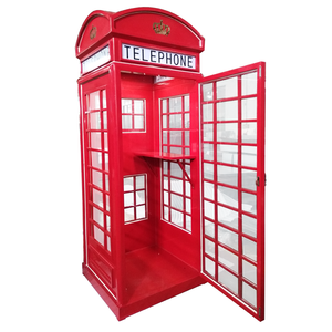 Cabina Telefónica Antigua de Cristal Azul para Exteriores, Estilo Retro del Reino Unido - Product Image 4