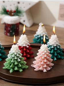 Accesorios Creativos para Fotografía, Juego de Regalo de Velas Aromáticas con Forma de Árbol de Navidad, Decoración para el Hogar, Regalo Navideño - Product Image 4