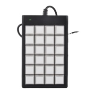 Teclado POS retroiluminado RGB mini USB de 24 teclas OEM con programación de macros, de la versión en inglés, de la versión en inglés