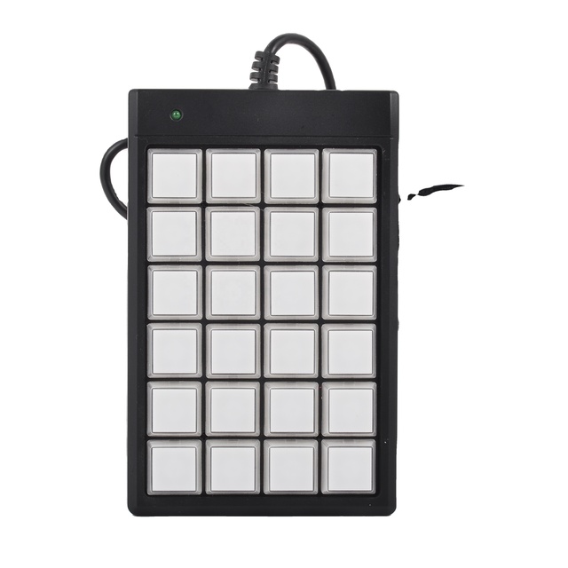 MKB24-RGB OEM 24-Key Mini USB RGB Backlit POS Keyboard with Macro Programming