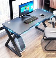 Escritorio de Computadora Moderno en Forma de L de Madera con Estructura de Acero para Oficina en Casa y Estudio