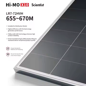 แผงโซลาร์เซลล์ X10 Hi-Mo 640W-660W N-Type monofacial แบบครึ่งเซลล์24.8% กรอบอลูมิเนียมสำหรับเชิงพาณิชย์ - Product Image 5