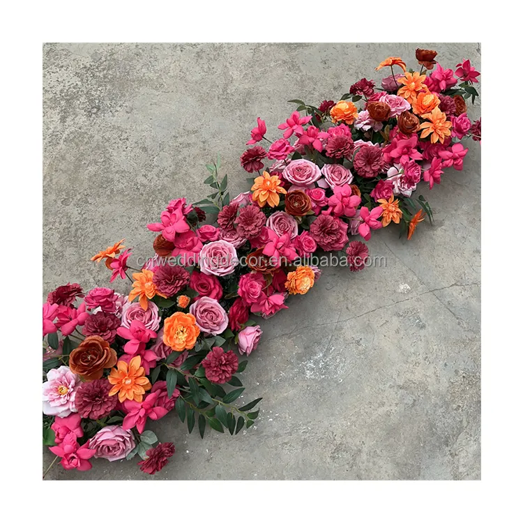 Gerçek dokunmatik düğün çiçekleri koşucu düğün çiçekleri süslemeleri yapay bitkiler ve Centerpiece çiçekler