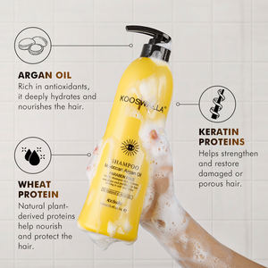 Organic <strong>Hair</strong> <strong>Care</strong> <strong>Products</strong> for All Types <strong>Hair</strong> Argan Oil Series <strong>Hair</strong> Growth Treatment Producing Shampoo and Conditioner Set - Product Image 2