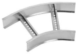 Bandeja portacables industrial de aluminio de alta calidad, ligera, de acero, tipo puente, con curva vertical descendente, para cables. - Product Image 2