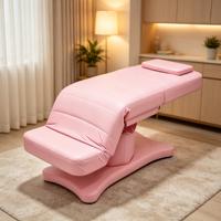 Lit de beauté électrique multifonctionnel à 3 moteurs avec télécommande, chaise de spa faciale réglable, lit de massage pour extensions de cils et tatouages