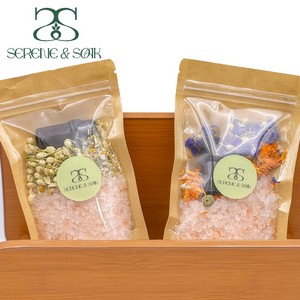 S & soak em/odm ขายส่งดอกไม้สมุนไพรสีชมพูหรูหราลาเวนเดอร์เกลืออาบน้ำขัดผิวแช่ขัดถุงชาบรรจุภัณฑ์ที่มีดอกไม้ - Product Image 6