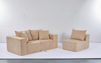 Fauteuil de détente ergonomique moderne en velours rose pâle avec roulettes pivotantes réglables en hauteur pour salon et mobilier de maison